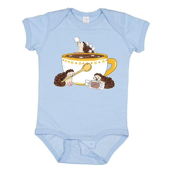 Inktastic Cute Hot Chocolate Hedgehogs Boys or Girls Baby Bodysuit