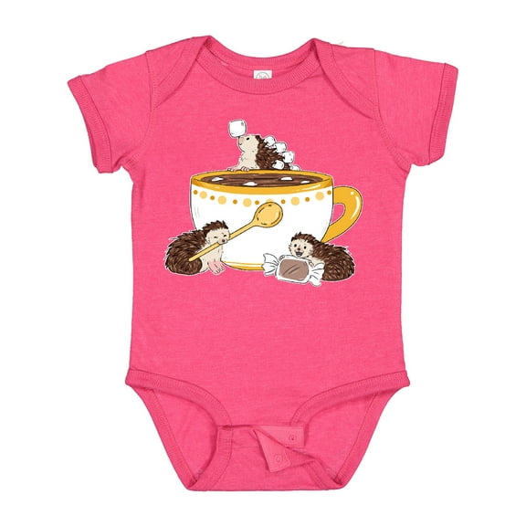 Inktastic Cute Hot Chocolate Hedgehogs Boys or Girls Baby Bodysuit