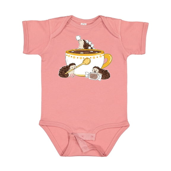Inktastic Cute Hot Chocolate Hedgehogs Boys or Girls Baby Bodysuit