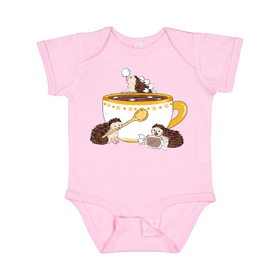 Inktastic Cute Hot Chocolate Hedgehogs Boys or Girls Baby Bodysuit