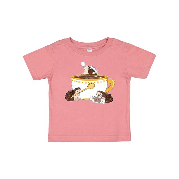 Inktastic Cute Hot Chocolate Hedgehogs Boys or Girls Baby T-Shirt