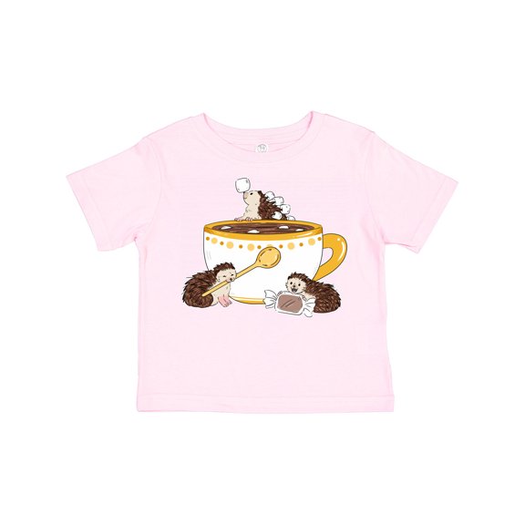 Inktastic Cute Hot Chocolate Hedgehogs Boys or Girls Toddler T-Shirt