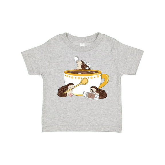 Inktastic Cute Hot Chocolate Hedgehogs Boys or Girls Toddler T-Shirt