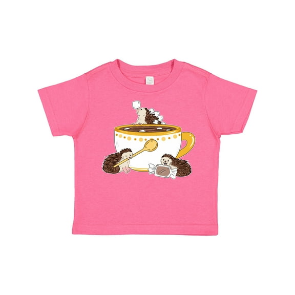 Inktastic Cute Hot Chocolate Hedgehogs Boys or Girls Toddler T-Shirt