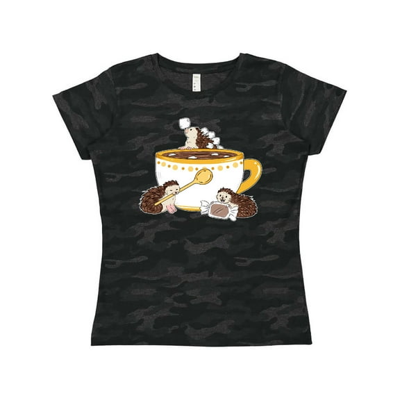 Inktastic Cute Hot Chocolate Hedgehogs Women's T-Shirt