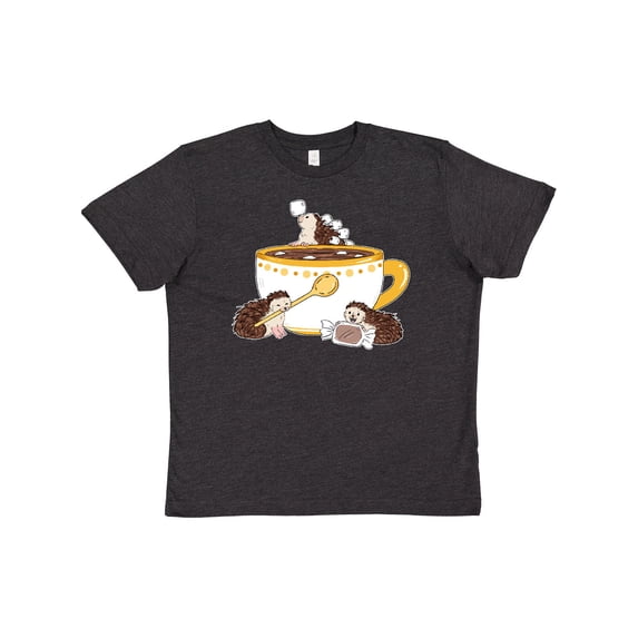 Inktastic Cute Hot Chocolate Hedgehogs Youth T-Shirt