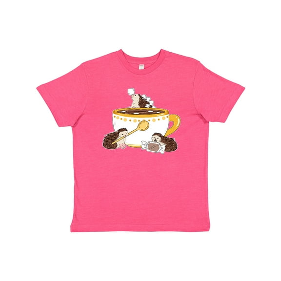Inktastic Cute Hot Chocolate Hedgehogs Youth T-Shirt