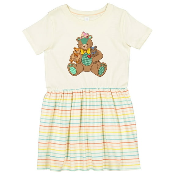 Inktastic Cute Hugging Teddy Bears Girls Toddler Dress