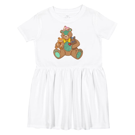 Inktastic Cute Hugging Teddy Bears Girls Toddler Dress