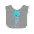 thumbnail image 1 of Inktastic Cute Jellyfish, Little Jellyfish, Blue Jellyfish Girls Baby Bib, 1 of 4
