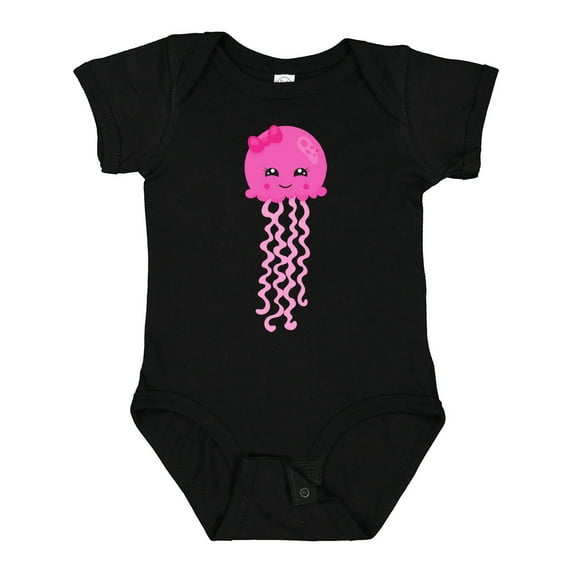 Inktastic Cute Jellyfish, Little Jellyfish, Pink Jellyfish Girls Baby Bodysuit