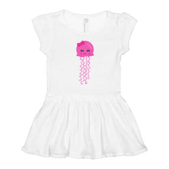 Inktastic Cute Jellyfish, Little Jellyfish, Pink Jellyfish Girls Toddler Dress