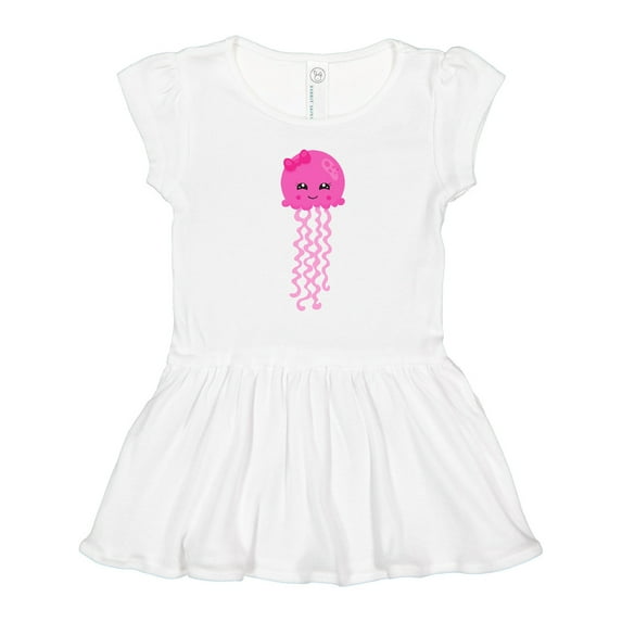 Inktastic Cute Jellyfish, Little Jellyfish, Pink Jellyfish Girls Toddler Dress