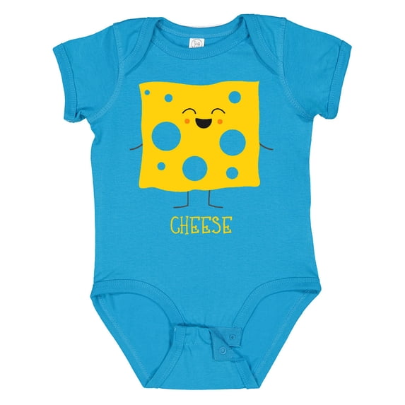 Inktastic Cute Kawaii Cheese Boys or Girls Baby Bodysuit