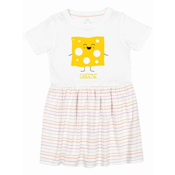 Inktastic Cute Kawaii Cheese Girls Toddler Dress