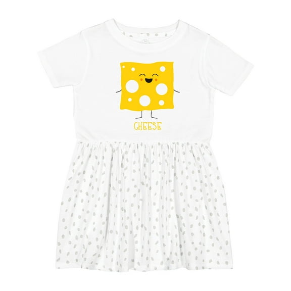 Inktastic Cute Kawaii Cheese Girls Toddler Dress