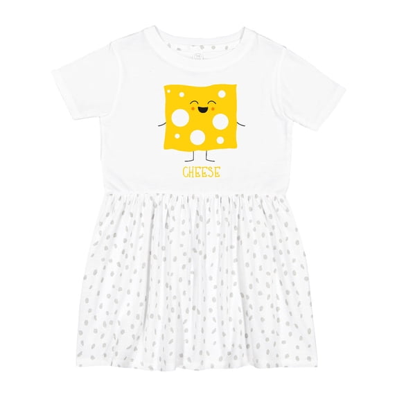 Inktastic Cute Kawaii Cheese Girls Toddler Dress