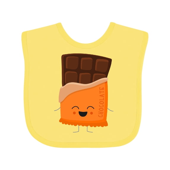 Inktastic Cute Kawaii Chocolate Candy Bar Boys or Girls Baby Bib