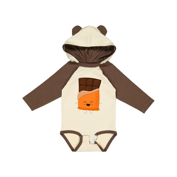Inktastic Cute Kawaii Chocolate Candy Bar Boys or Girls Long Sleeve Baby Bodysuit