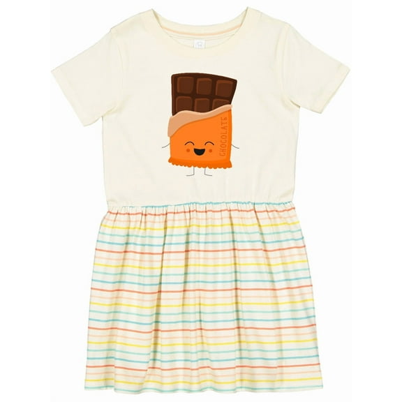 Inktastic Cute Kawaii Chocolate Candy Bar Girls Toddler Dress