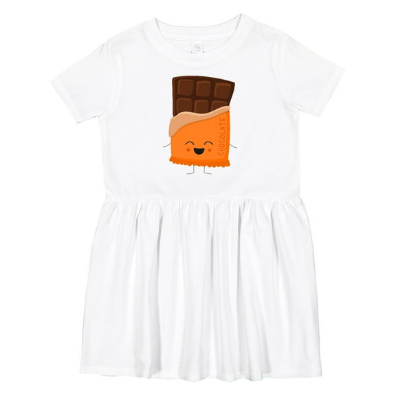 Inktastic Cute Kawaii Chocolate Candy Bar Girls Toddler Dress