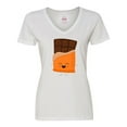 thumbnail image 1 of Inktastic Cute Kawaii Chocolate Candy Bar Women's V-Neck T-Shirt, 1 of 5