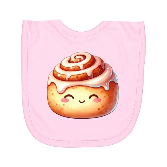 Inktastic Cute Kawaii Cinnamon Roll Newborn Bib