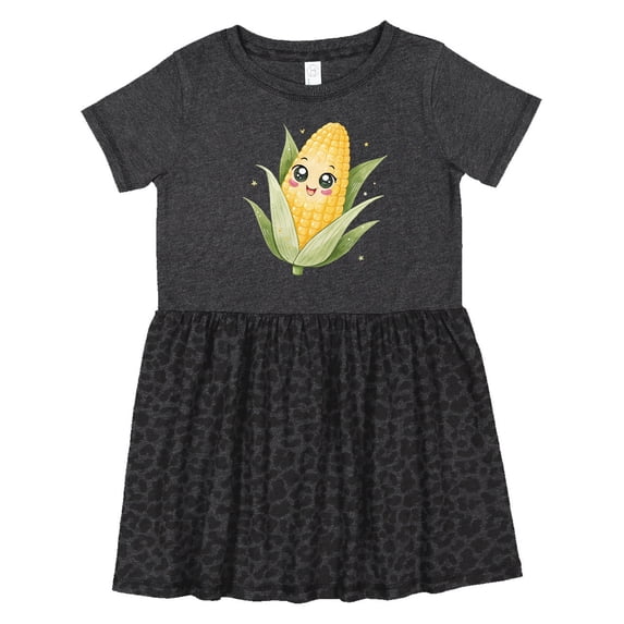 Inktastic Cute Kawaii Corn on the Cob Girls Toddler Dress