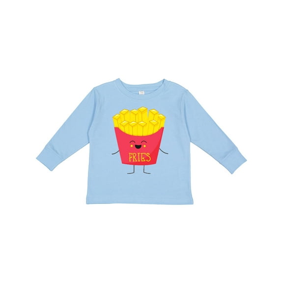Inktastic Cute Kawaii French Fries Boys or Girls Long Sleeve Toddler T-Shirt