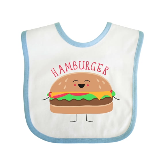 Inktastic Cute Kawaii Hamburger Boys or Girls Baby Bib