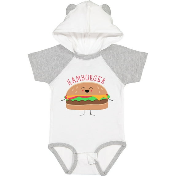 Inktastic Cute Kawaii Hamburger Boys or Girls Baby Bodysuit