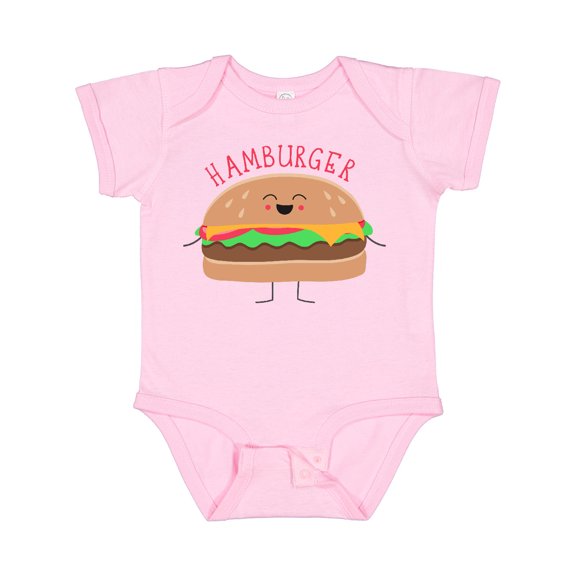 Inktastic Cute Kawaii Hamburger Boys or Girls Baby Bodysuit
