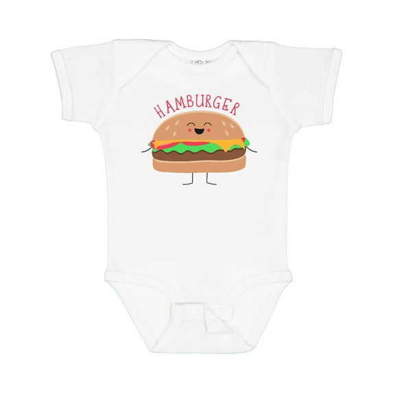 Inktastic Cute Kawaii Hamburger Boys or Girls Baby Bodysuit