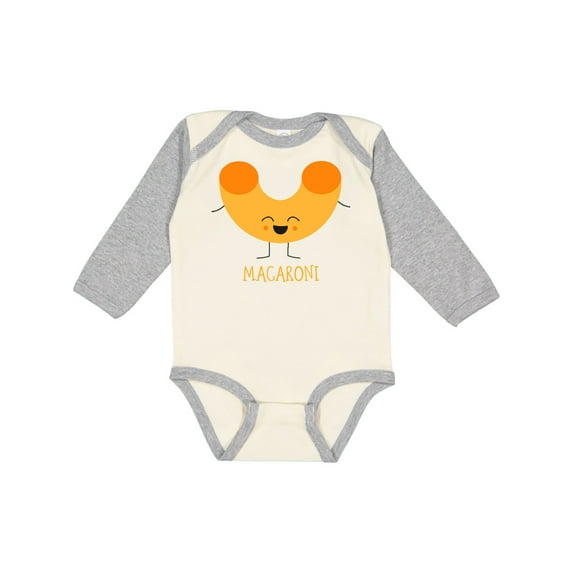 Inktastic Cute Kawaii Macaroni Boys or Girls Long Sleeve Baby Bodysuit