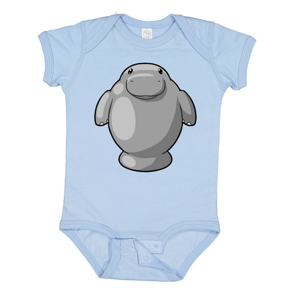 Inktastic Cute Kawaii Manatee Boys or Girls Baby Bodysuit