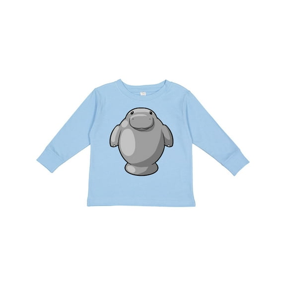 Inktastic Cute Kawaii Manatee Boys or Girls Long Sleeve Toddler T-Shirt