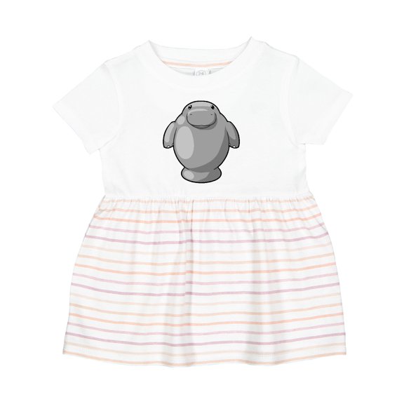 Inktastic Cute Kawaii Manatee Girls Baby Dress