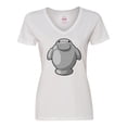 thumbnail image 1 of Inktastic Cute Kawaii Manatee Women's V-Neck T-Shirt, 1 of 5