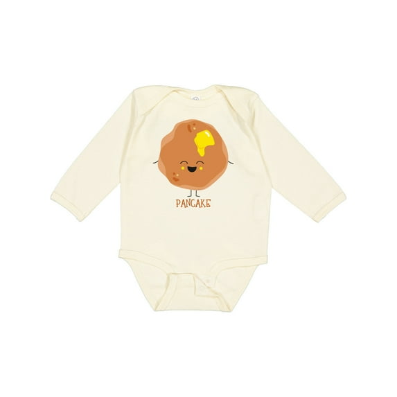 Inktastic Cute Kawaii Pancake Boys or Girls Long Sleeve Baby Bodysuit