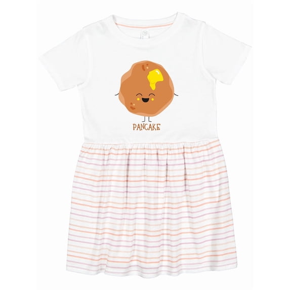 Inktastic Cute Kawaii Pancake Girls Toddler Dress