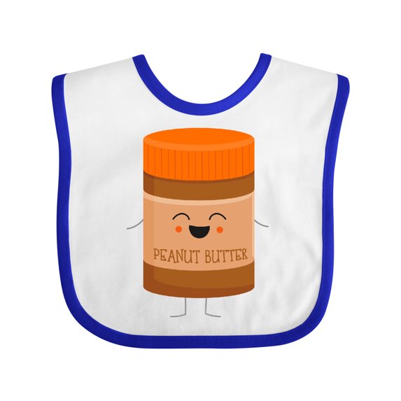 Inktastic Cute Kawaii Peanut Butter Boys or Girls Baby Bib