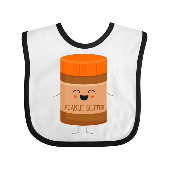 Inktastic Cute Kawaii Peanut Butter Boys or Girls Baby Bib