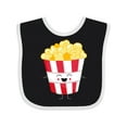 thumbnail image 1 of Inktastic Cute Kawaii Popcorn Boys or Girls Baby Bib, 1 of 4