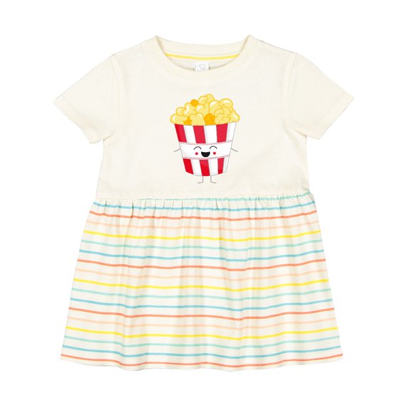 Inktastic Cute Kawaii Popcorn Girls Baby Dress