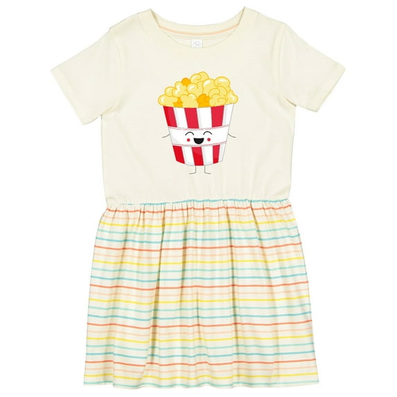 Inktastic Cute Kawaii Popcorn Girls Toddler Dress