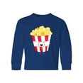 thumbnail image 1 of Inktastic Cute Kawaii Popcorn Long Sleeve Youth T-Shirt, 1 of 5