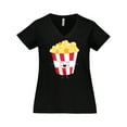 thumbnail image 1 of Inktastic Cute Kawaii Popcorn Women's Plus Size V-Neck T-Shirt, 1 of 5