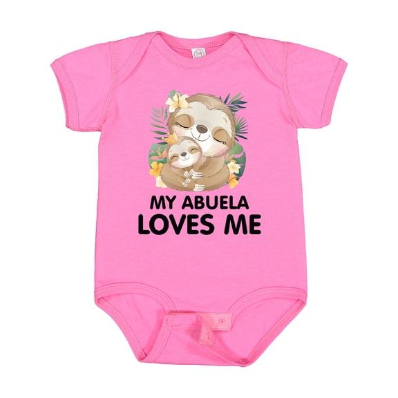Inktastic Cute Kawaii Sloth My Abuela Loves Me Boys or Girls Baby Bodysuit