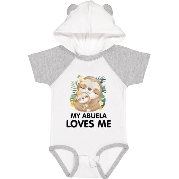 Inktastic Cute Kawaii Sloth My Abuela Loves Me Boys or Girls Baby Bodysuit