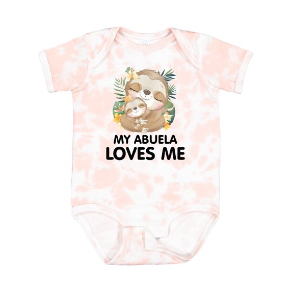 Inktastic Cute Kawaii Sloth My Abuela Loves Me Boys or Girls Baby Bodysuit